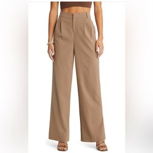 Nordstrom Open Edit Relaxed Waist Wide Leg Trousers